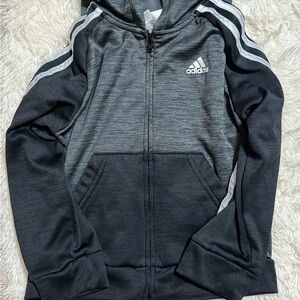 Adidas Dark Gray Hoodie with White Logo